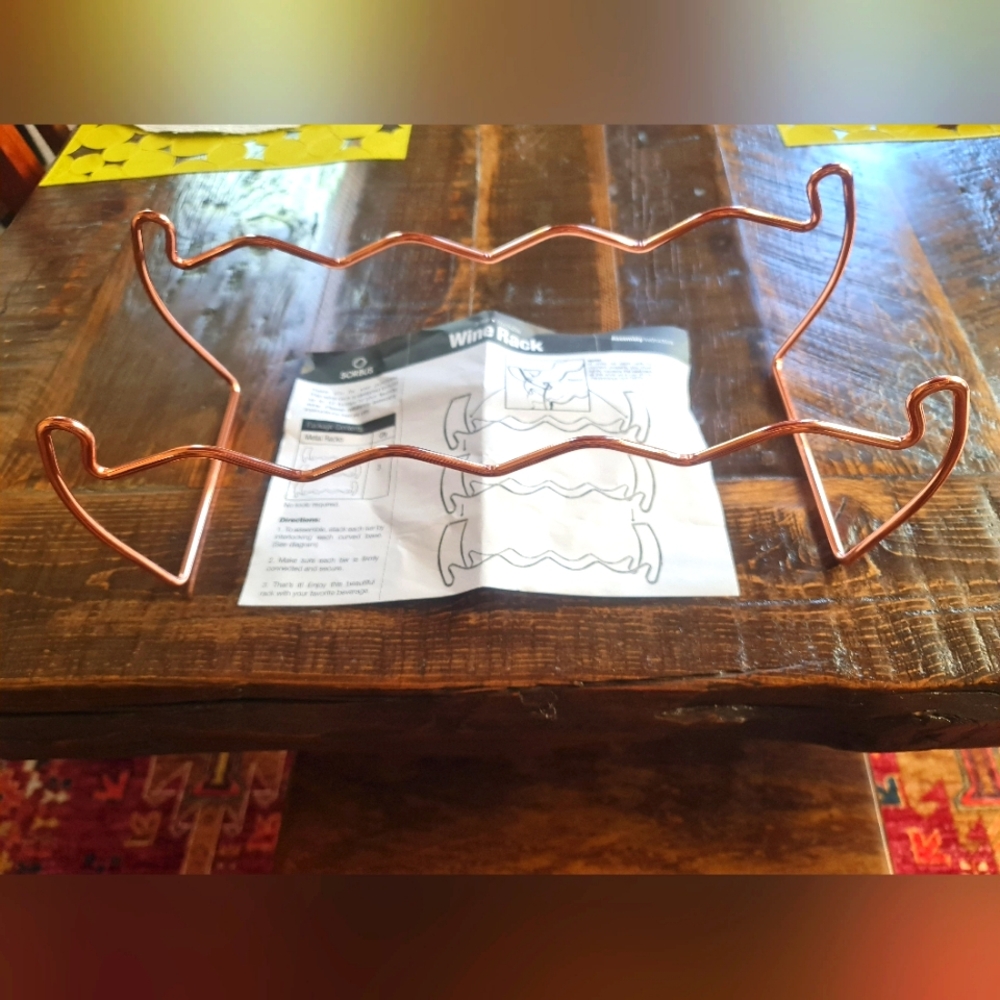 Copper Color Wine Rack Layer Extra from set New Never Used Holds 4 Bottles